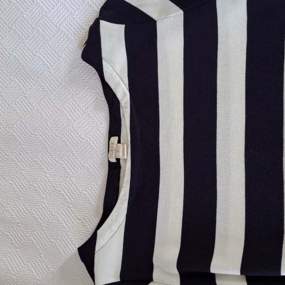 J.Crew Womens Navy/Cream Striped Long Sleeve‎ Cotton Midi Dress Size Small - Picture 10 of 12